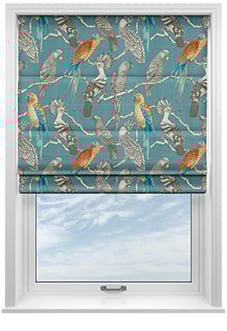 Aviary, Lagoon - Twist&Fit Roman Blind